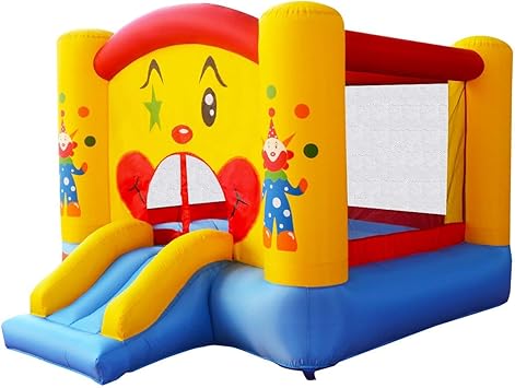 Costway Aire De Jeux Gonflable De Motif De Clown Trampoline Chateau Gonflable Avec Toboggan Pour Enfant En Tissu Oxford Equipee De Filet Protecteur 300 X 225 X 175 Amazon Fr Jeux Et Jouets