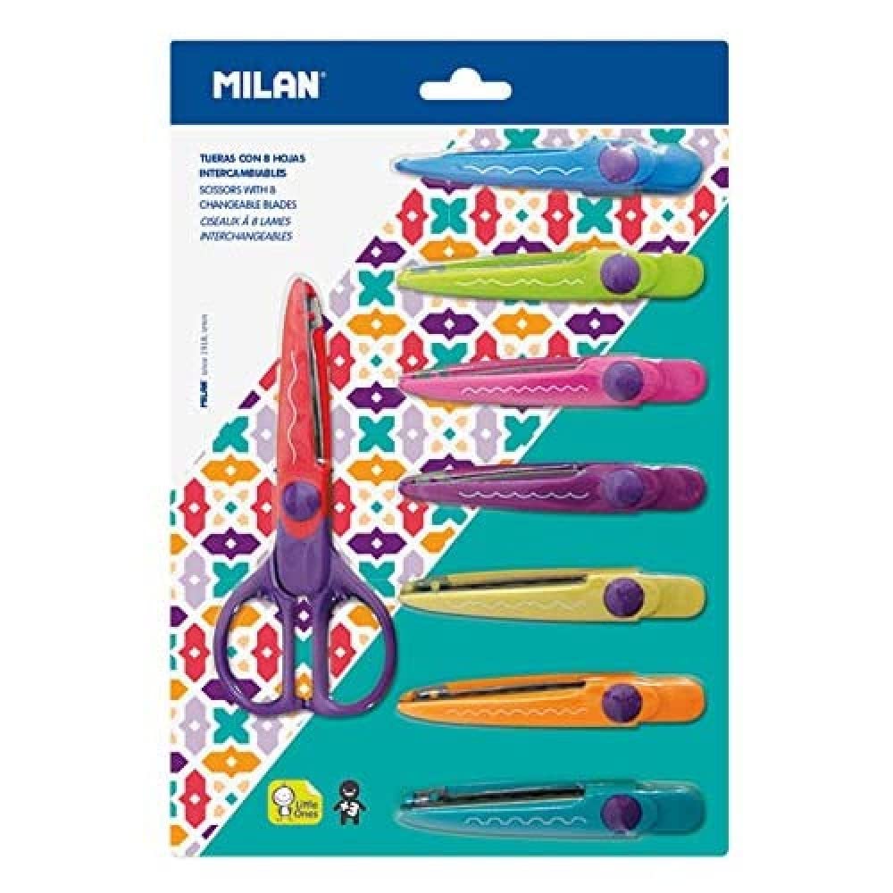 Milan Multicolor Decorative Scissors with 8 Interchangeable Blades: 14930908