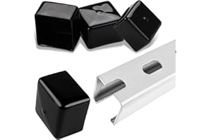 AOIGU 40 Pack Black Safety Strut Channel End Caps - 1-5/8" Square PVC Plastic Cap for Metal Tubing,Protective Cover for Unistrut Channel Ends