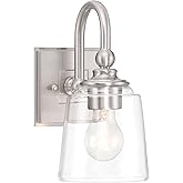 Minka Lavery 4001-84 Antonia Wall Sconce, 1 A19 Medium E26 Socket(s), Brushed Nickel (Bulbs Not Included)