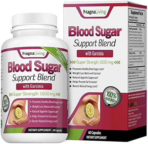 *FLASH SALE* Blood Sugar Support Supplement With White Mulberry and Garcinia Cambogia For Weight Loss - 1600 mg - A Potent Natural Fat Burner Appetite Suppressant and Energy Booster - 60 Veggie Pills