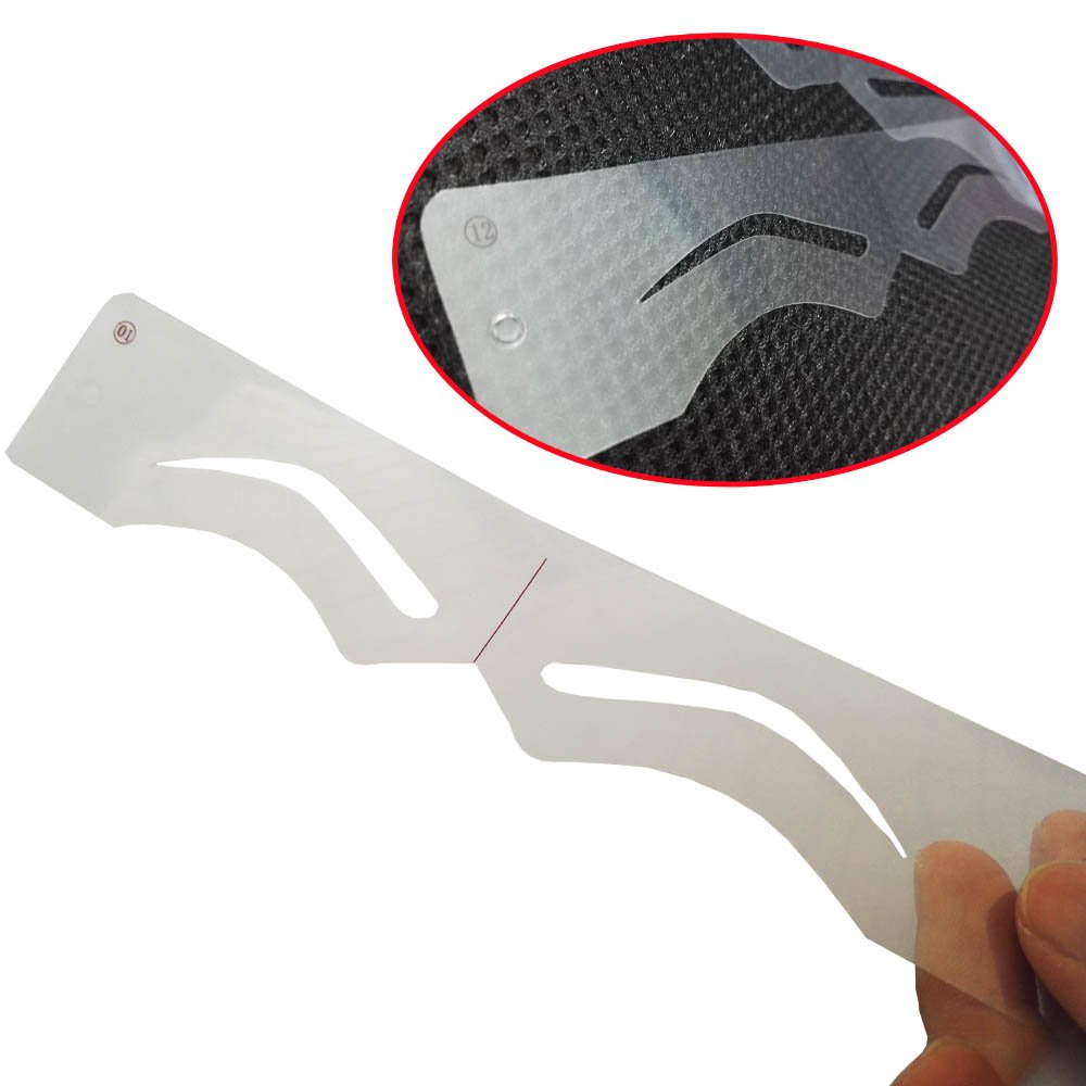 CHOOSE-IT 12PCS Microblading Permanent Makeup Supplies Eyebrow Shaping Stencils Mold Template Reusable Drawing Guide