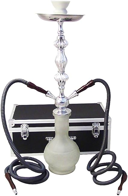 Amazon Com The 28 2 Hose Diamond Hookah Shisha With A Premium Carry Case And Unbreakable Silicone Bowl White Health Personal Care