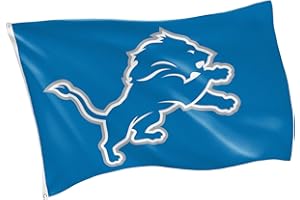 Team Sports America NFL Detroit Lions 3 x 5 Outdoor Durable House Flag with Grommets | Sport Team Flag & Banner | Indoor Wall Decor Flag for Room | Works with Flag Poles for Outside House