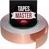 Tapes Master 1" x 36 Yds (25mmx33m) Copper Foil Tape - EMI Shielding Conductive Adhesive tape
