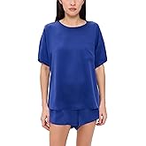 Lunya Women's Washable Silk Tee and Shorts Pajama Set