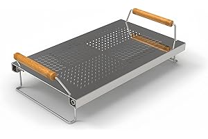 Senvasfa Adjustable Grill Warming Rack for Blackstone Flat Top Griddle 28 inch - Stainless Steel Warming Cooking Rack | Grates Grids Accessories for Weber and Most Flat Top/Table Top Griddle Grills