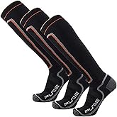 Pure Athlete Ultra Light Ski Socks – Thin Premium Merino Wool Skiing for Men, Women – Snowboard