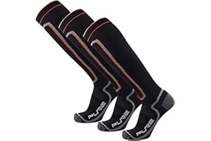 Pure Athlete Ultra Light Ski Socks – Thin Premium Merino Wool Skiing for Men, Women – Snowboard