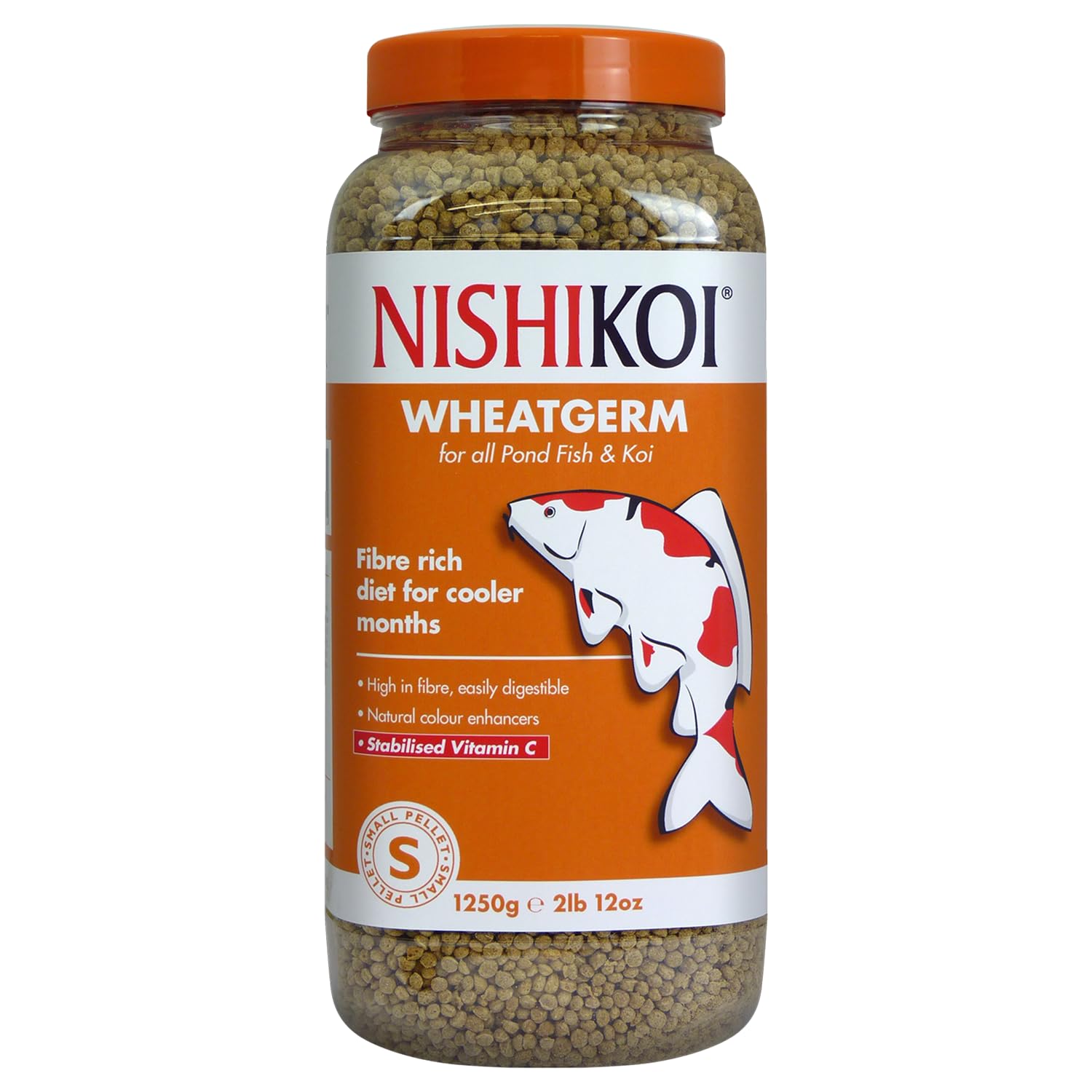 Nishikoi Wheatgerm Complete Food for Koi and Pond Fish - Small Pellets - 1250g