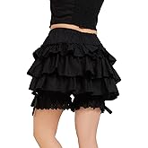 BEAUZSUZSANA Victorian Bloomers Lolita Pumpkin with Bow Women's Ruffled Shorts 100% Cotton Lace Pettipants