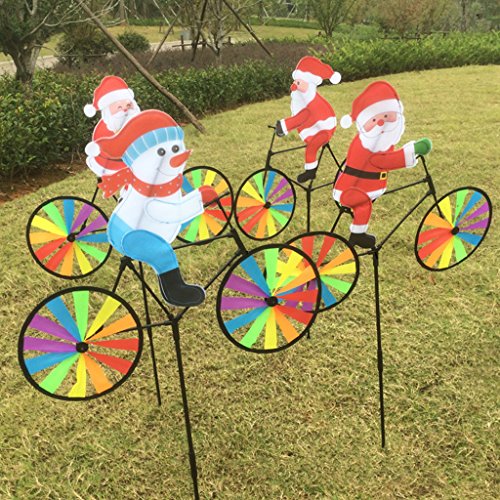 Lvyuanda Christmas Colorful Wheel Wind Spinner Windmill - Outdoor Lawn Garden Decor - Decor Your Yard Garden, Random Delivery