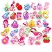 AUCH 24Pcs Cute Cartoon Baby Girls Kids Children Little Princess Ball Hair Ties Soft Rubber Bands Ropes Ponytail Holder Elastics, Assorted Color, Random Styles