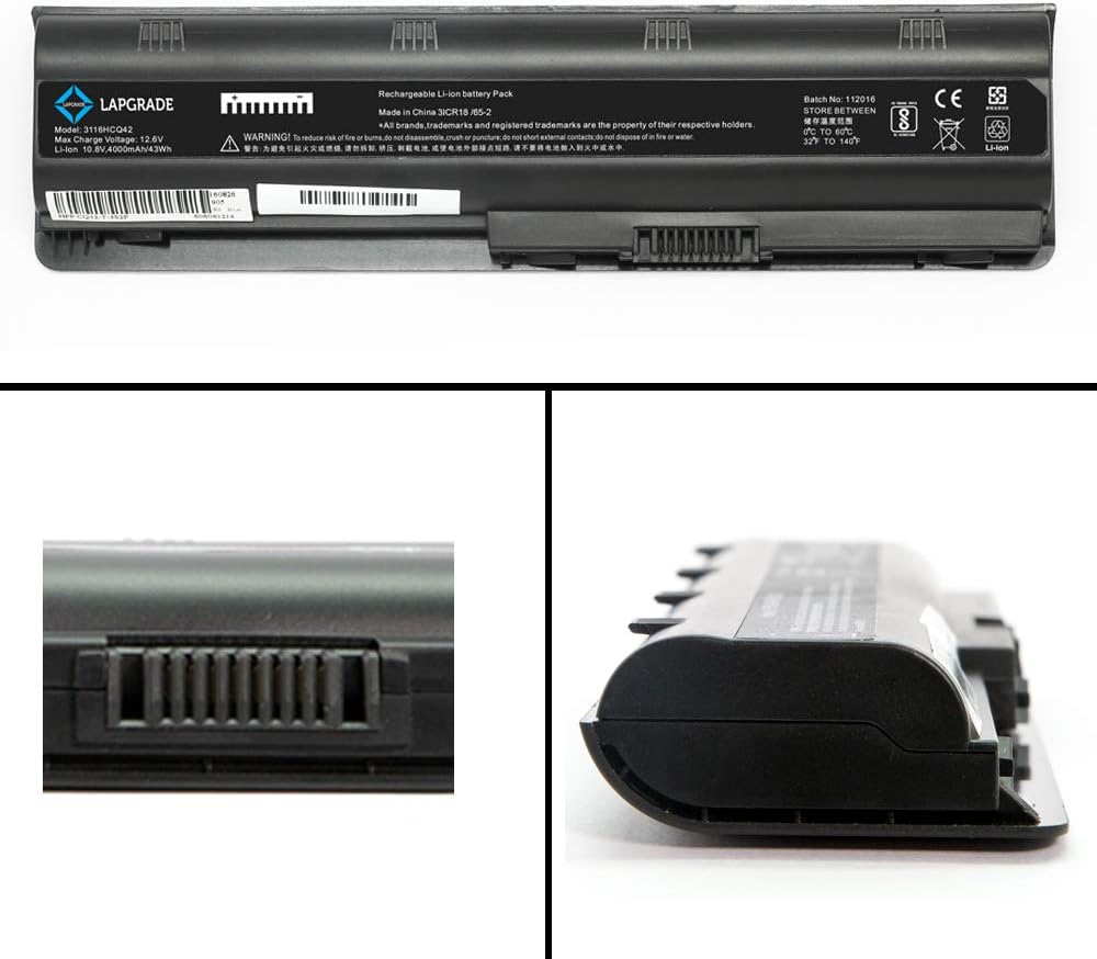Lapgrade Compatible Laptop Battery for HP G32 G42 G56 G62 G72 Series (Black)