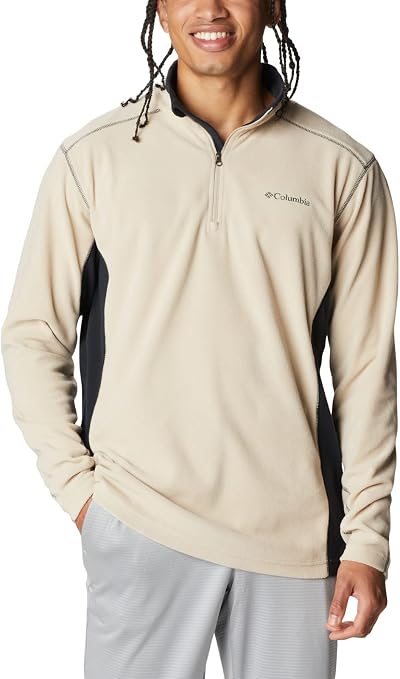 Columbia Klamath Range II Half Zip Hiking Shirt Ancient Fossil Black XL