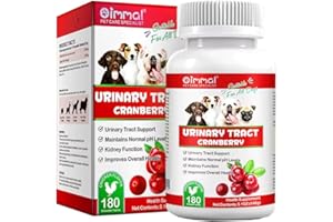 ZENPAWS Cranberry Bladder Control Supplement for Dogs - Urinary Tract Support - UTI, Bladder Stones, Incontinence, Immune & Gut Support – 180 Count