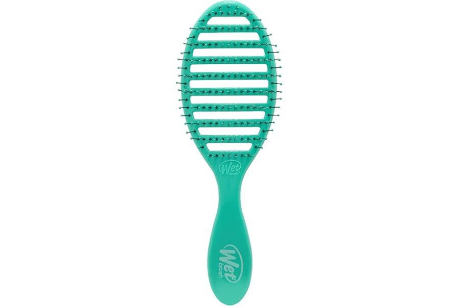 Wet Brush Speed Dry Hair Brush, Amazon Exclusive Aqua, Vented Design & Soft HeatFlex Bristles, Blow Dry Safe, Ergonomic Handle Manages Tangles & Uncontrollable Strands, Pain-Free Hair Accessories