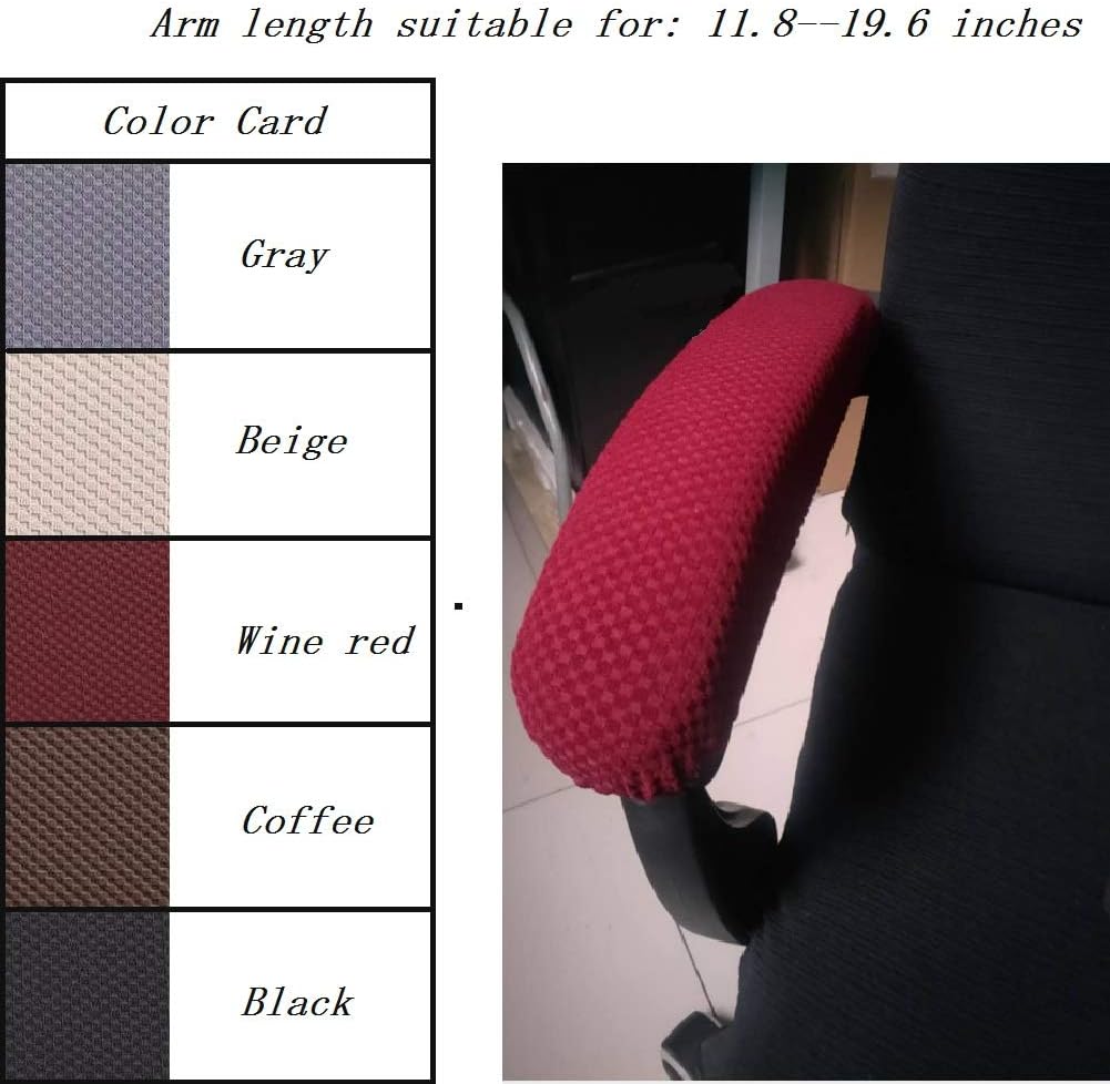 Ousicas Chair Arm Pad Covers Overs,Removable Washable Office Chair Armrest Covers Pads (Black): Home & Kitchen