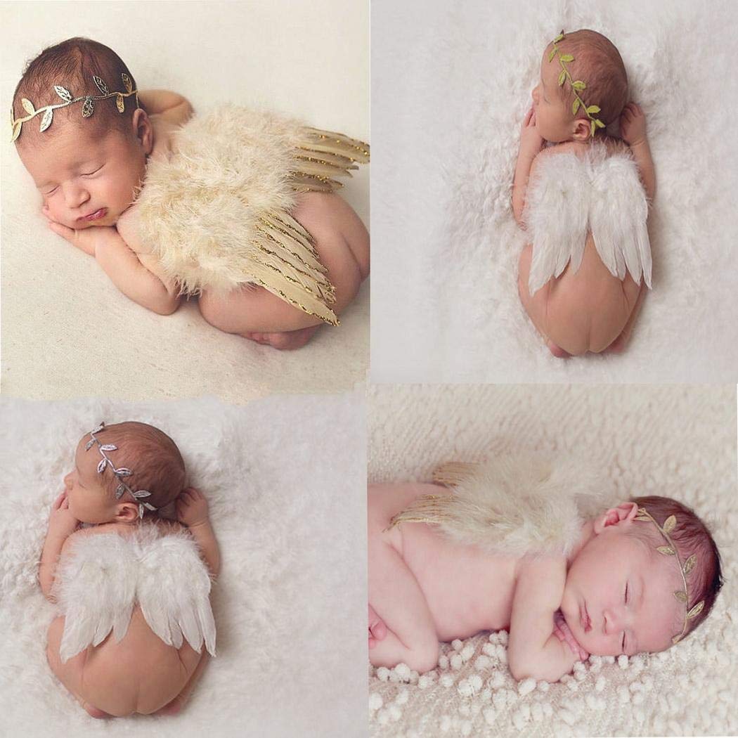 XioNiu Baby Fashion Photo Wing and Headband Set Photography Prop Hair Accessories