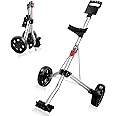 How True 2 Wheel Foldable Golf Push Cart Collapsible Golf Trolley Push Pull Golf Cart(59" x 28" x 40") Golf Hand Cart 2 Wheel Kids Golf cart Golf Bag cart Men’s Golf Gifts