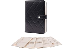 SBRINNALIAO Travel Jewelry Organizer Case ， Portable Jewelry Organizers Storage Book, Compact Jewelry Roll for Earrings, Rings, Necklaces - Perfect Jewelry Travel Bag for Women