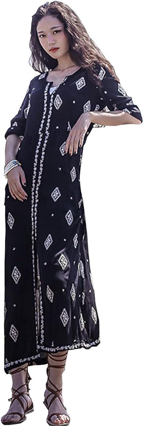 Amazon Co Jp ノーブランド品 ワンピース 刺繍 民族風 ロングスカート 長そで ゆったり 夏ワンピ モーニングキス マキシ丈ワンピース マタニティ 秋 リゾートワンピ ボヘミアン リゾート 二の腕カバー 授乳服 ヨーロッパ系 M ホワイト 服 ファッション小物