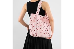 Corduroy Tote Bag for Women, Canvas Handbags Shoulder Bag with Pockets for Travel Work Shopping Gym Storage Backpack Wallet