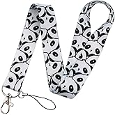 Pinstant Panda Bear Giant Cartoon Cute Kawaii Kids Children Animal 17.7" Neck Lanyard Keychain Holder ID Badge Mobile Phone Pin Strap