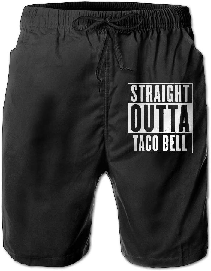 flys Straight Outta Taco Bell Mens Relaxed-Fit Beach Swim Shorts Board Shorts