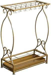 Cxmm Soporte para Paraguas de Metal Bandeja para Colgar Agua con Gancho