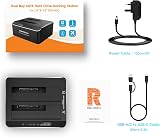 RSHTECH Dual Bay HDD Docking Station USB 3.0 Type-C/A 2.5/3.5 SATA SSD HDD Clone view 8