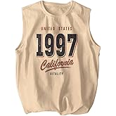 RoseSeek Men's Number Print Jersey Tank Top Crew Neck Sleeveless Graphic Vest Tops