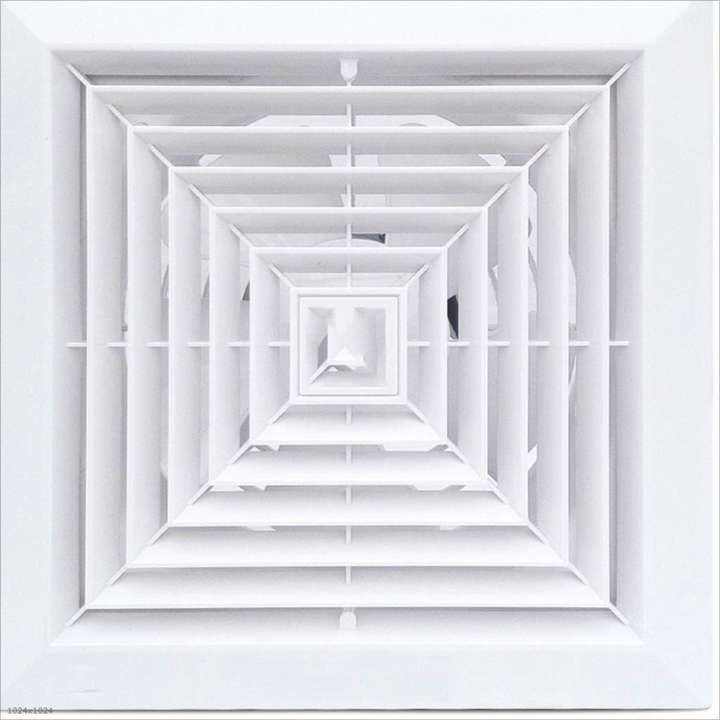 Ventilation Extractor Exhaust Fan ABS Square Diffuser Plastic Square Connection Round Control Valve Ceiling Air Conditioning Air Outlet Applicable Area: 10-14m2 Rated Power: 25w Noise: 43db