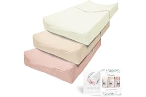 PRIMLECT Muslin Changing Pad Cover for Boys Girls 100% Cotton Fitted Baby Diaper Changing Table 3 Pack Soft and Breathable for Standard Changing Table Topper 32"x16"