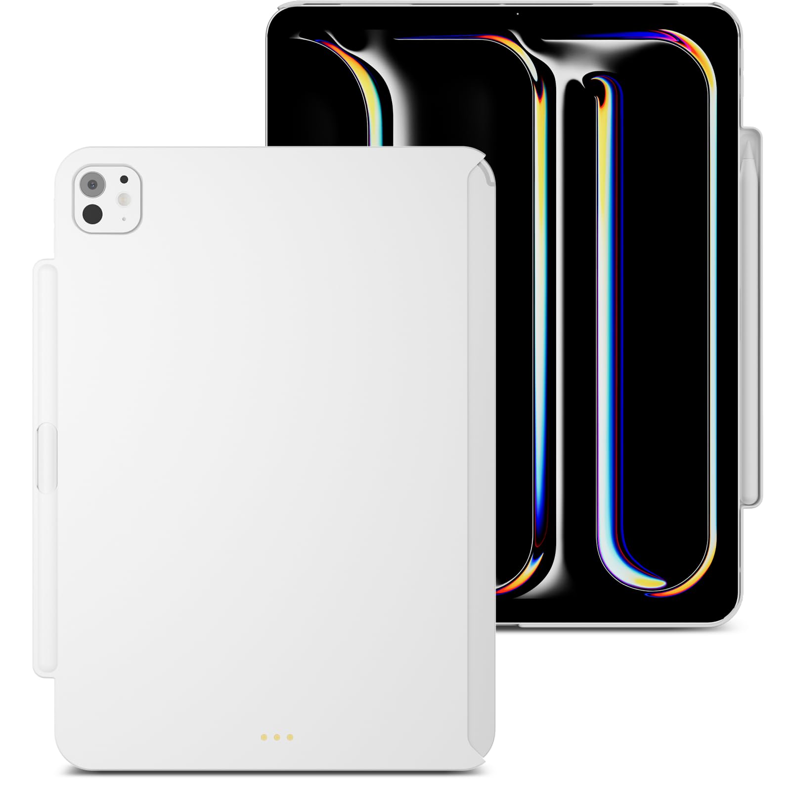 Photo 1 of MAGEASY CoverBuddy Lite for M4 iPad Pro 11" (2024) - iPad Pro Case Compatible with Magic Keyboard for iPad Pro (M4), with Apple Pencil Pro Pencil Holder - White
