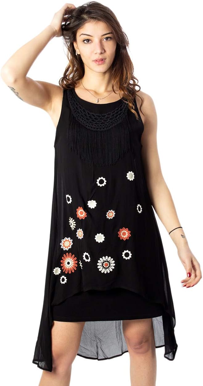 Desigual Women's Vest_Barrie Dress, Black (Negro 2000), 14/42 Amazon.co.uk Clothing