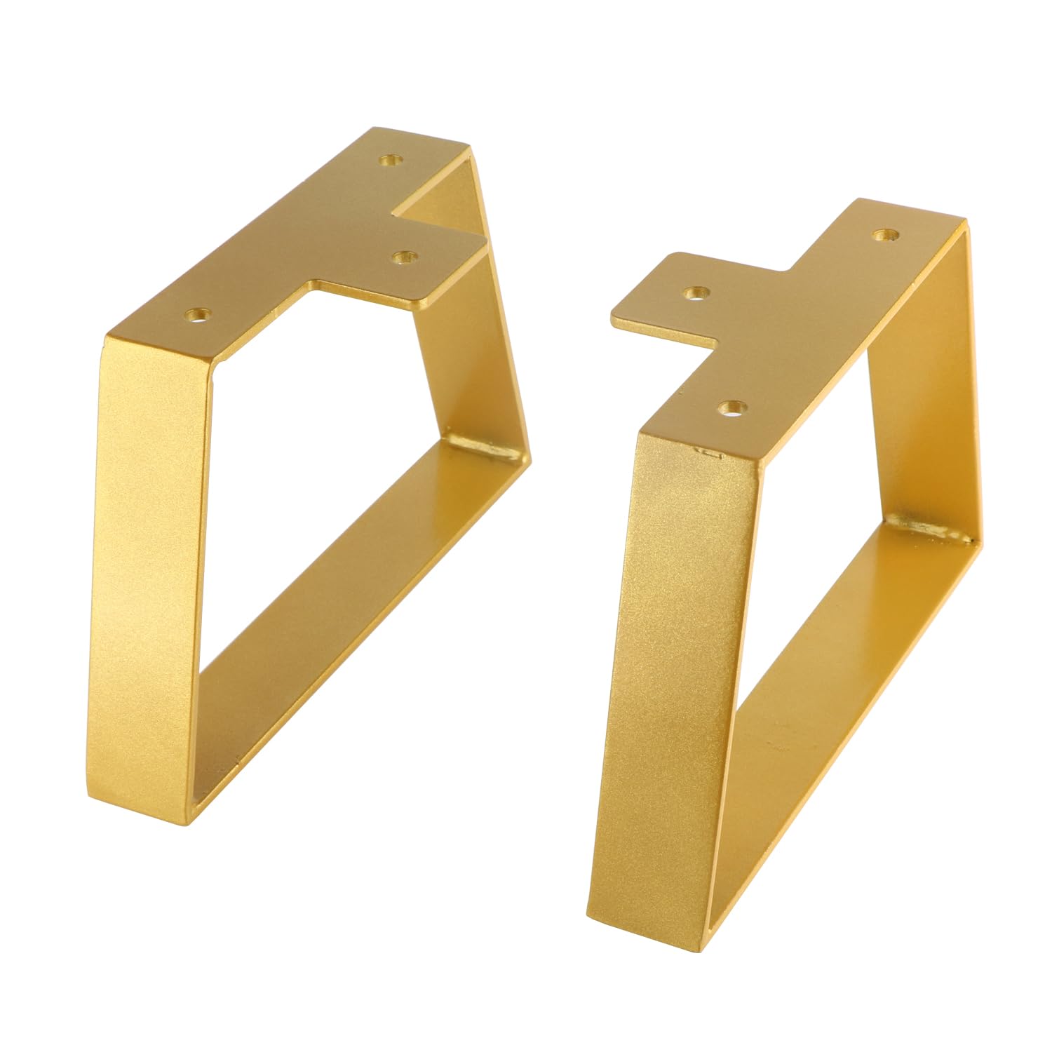Photo 1 of ALXEH 6 Inch Trapezoid Table Legs Gold, DIY Furniture Metal Legs for Coffee Table, Bench Stool Cabinet Furniture Feet - Set of 2