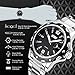 cofuo Mens Stainless Steel Band Analog Quartz Watch Dress Wrist Unique Business Casual Waterproof Watches Classic Calendar Date Window - Black