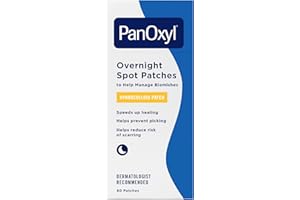 PanOxyl PM Overnight Spot Patches, Advanced Hydrocolloid Healing Technology, Fragrance Free, 80 Count