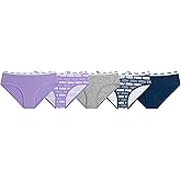PUMA girls Girls' 5 Pack Cotton Bikini Underwear