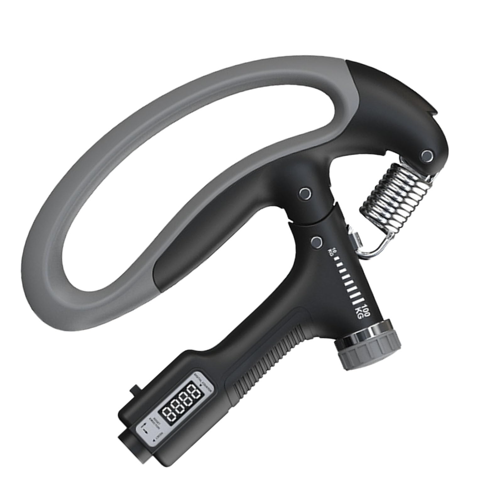 Electric Hand Grip Strengthener 10‑100KG Adjustable Grip Strength Trainer with Counter for Training (Black)