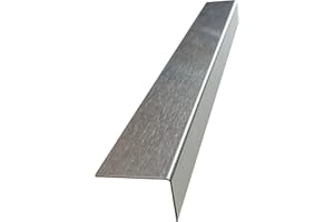 EPIC QT Brushed 304 Stainless Steel Universal Gap Filler Finishing Angle Trim Kit Elements (Outer Finish, 1" x 1.5" x 48")