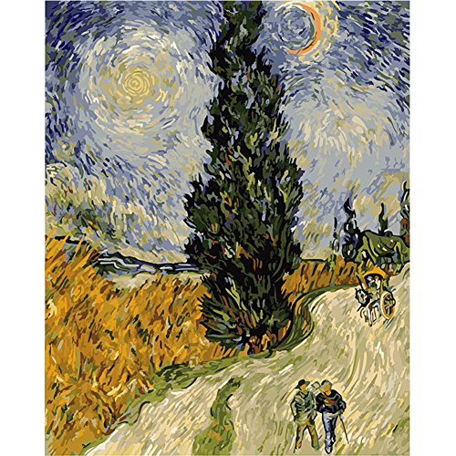 LICSE Painting Paint By Number Kit Van Gogh Wheat Field The Watchman