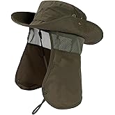 Comhats Oversized XL XXL Waterproof UPF50+ Neck Flap Protection Cover Wide Brim Golf Packable Sun Hats for Men