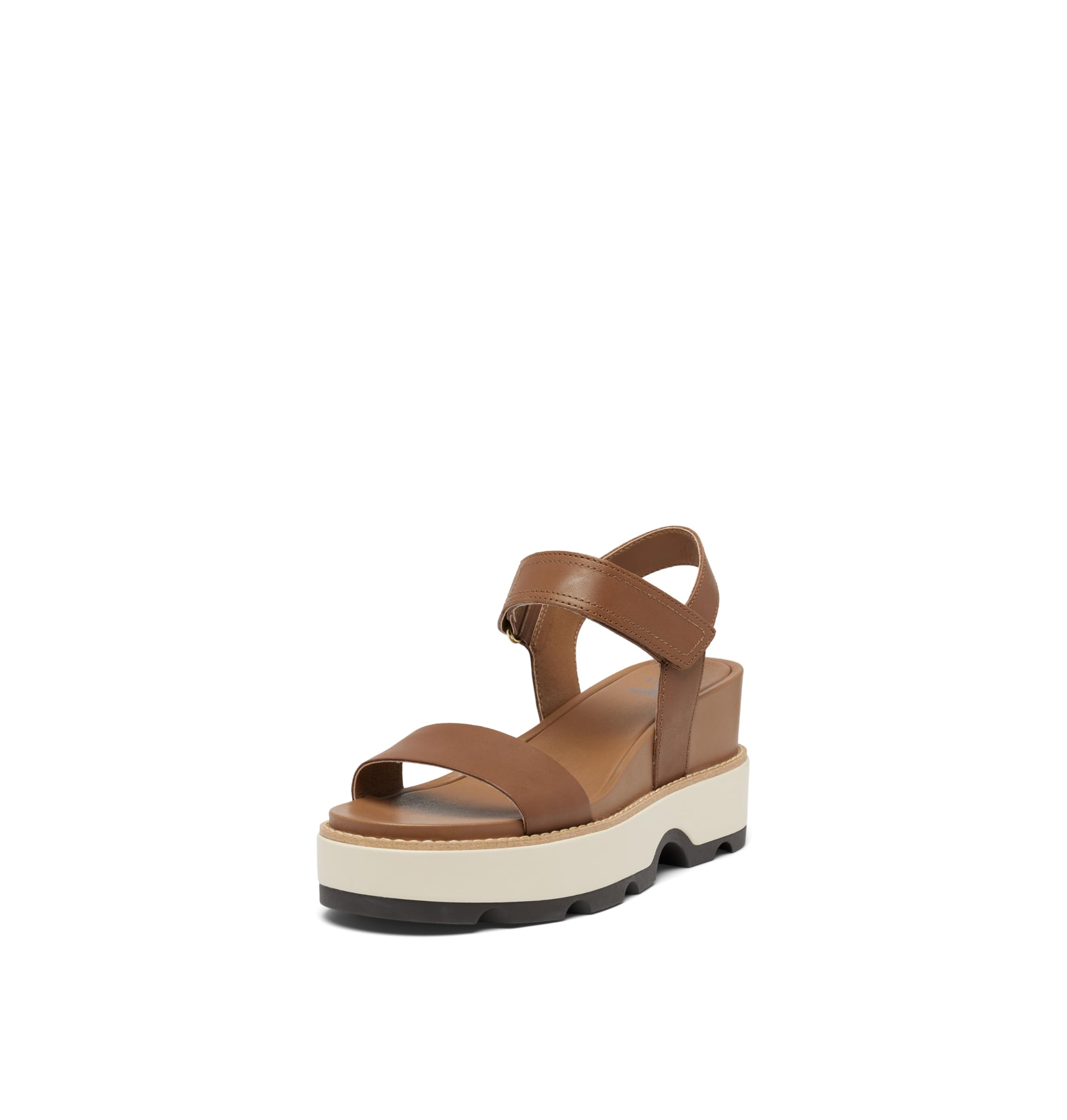Sorel Women’s Contemporary Wedge Sandal, Velvet Tan/Blackened Brown, 12