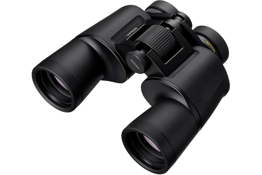 Nikon Action 8x42 Binocular | Multilayer-Coated Nikon Optics, Bright, Wide View, 8X Power, Turn-and-Slide Adjustable eyecups and Tripod-Ready Porro-Prism Design