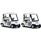KinsFun - Golf Cart 4&frac12;" Die Cast Metal Model Pullback Action Toy (White 2Set)