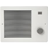 Broan-NuTone Wall Heater, White Grille Heater with Built-In Adjustable Thermostat, 750/1500W, 120/240V AC