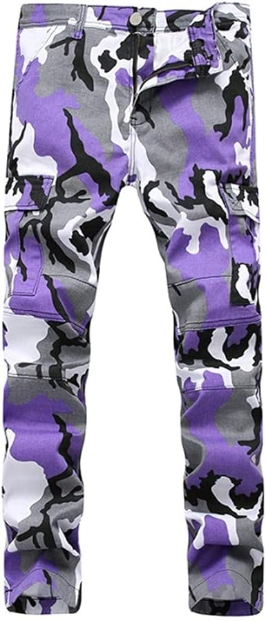 purple cargo pants mens