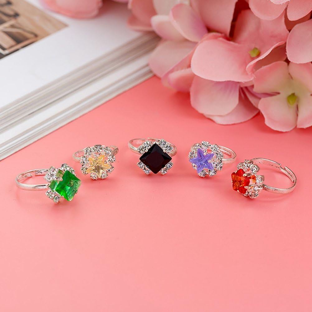 TOYMYTOY Adjustable Rings Set for Little Girls | 36pcs Jewelry Rings with Heart Shape Box, Birthday Gift - Image 5